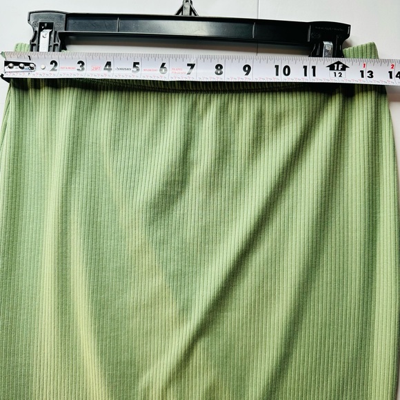 Ribbed Knit Paperoc Tank and Midi Skirt Set in Sage Green - Picture 9 of 13